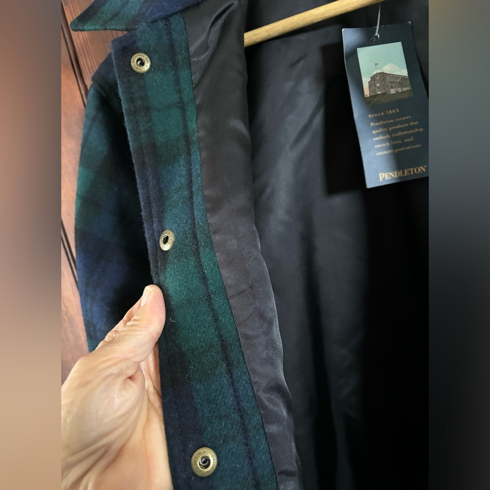 Pendleton NWT Wool Classic Tartan Traditional Women’s Equestrian Chore Coat XL - Picture 8 of 16
